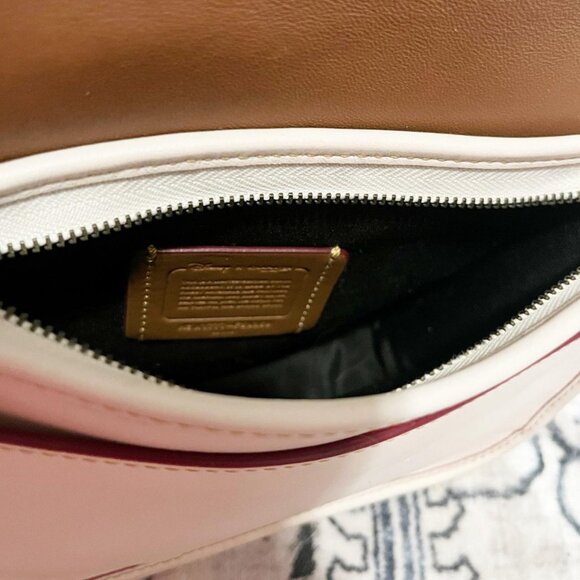 Coach Mouse Ears Chalk White Patricia Legacy Crossbody Bag - Picture 6 of 7